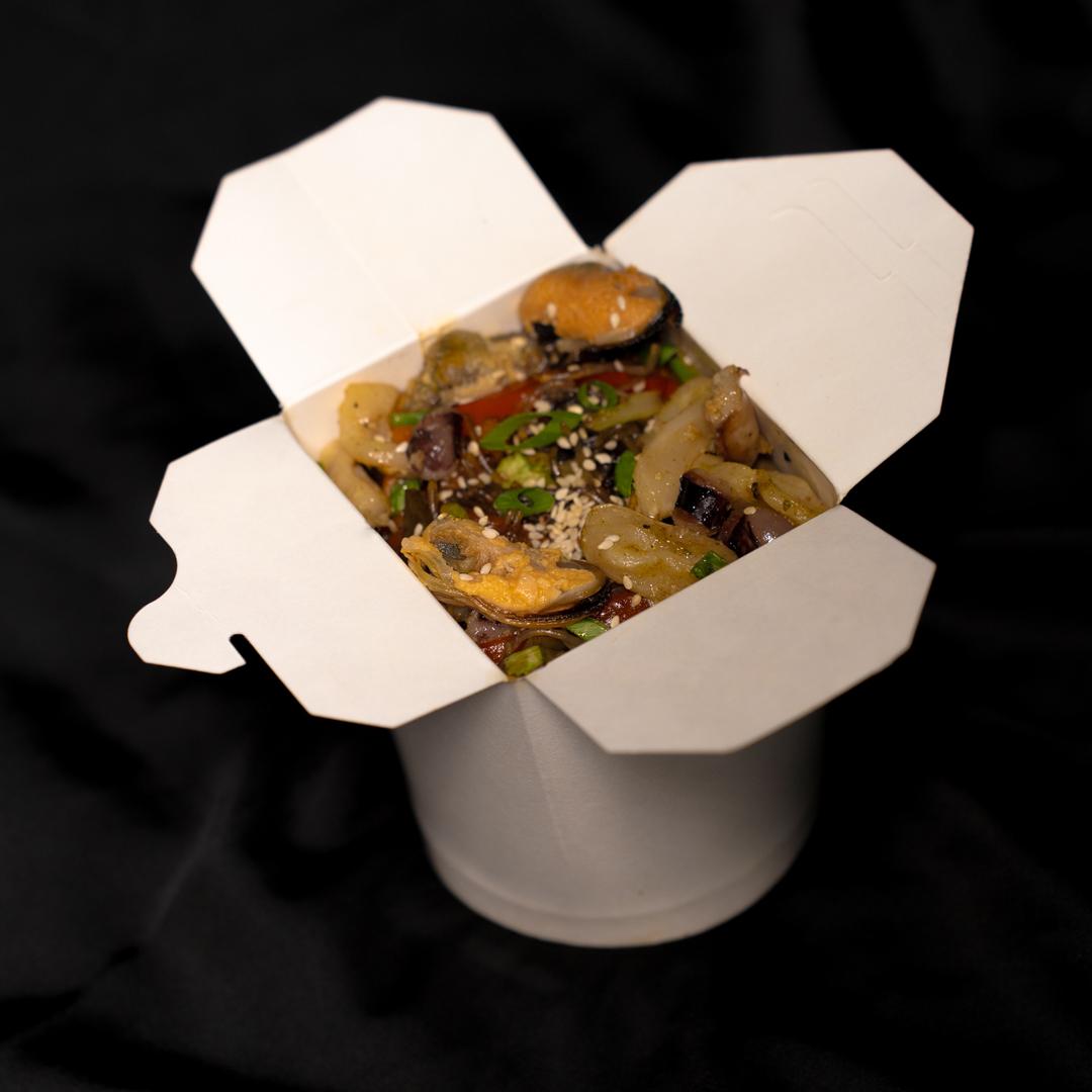 Суши город, Донецк, WOK, Фунчоза с морепродуктами